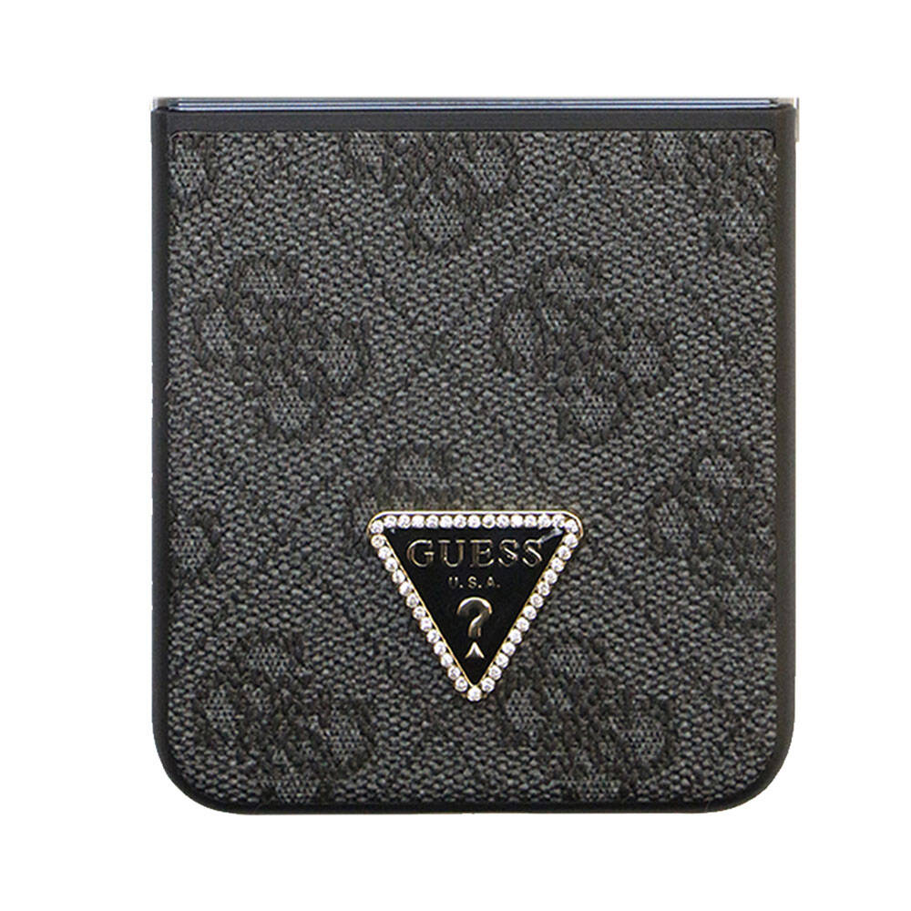 Guess Galaxy Z Flip 5 Kılıf Orjinal Lisanslı PU Deri Taşlı Üçgen Logo 4G Desenli Strass Telefon Kılıfı - 11 Guess Galaxy Z Flip 5 Kılıf Orjinal Lisanslı PU Deri Taşlı Üçgen Logo 4G Desenli Strass Telefon Kılıfı - 11
